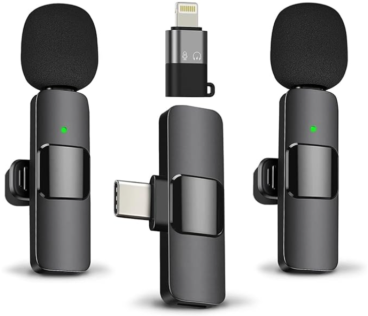 Microfono Inal?brico K9 Dos Micr?onos Tipo C y iPhone