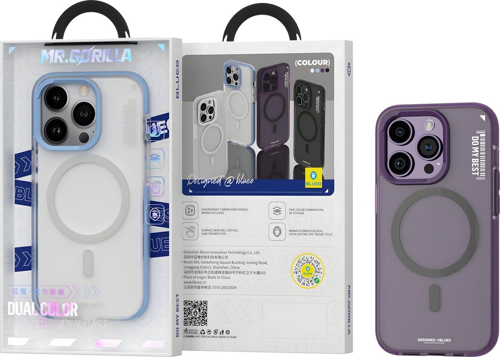 Blueo Dual Color Skin Friendly Case iPhone 14 Pro Blue