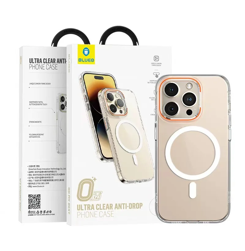 Blueo Ultra Clear Anti-Drop Phone Case iPhone 15 Orange