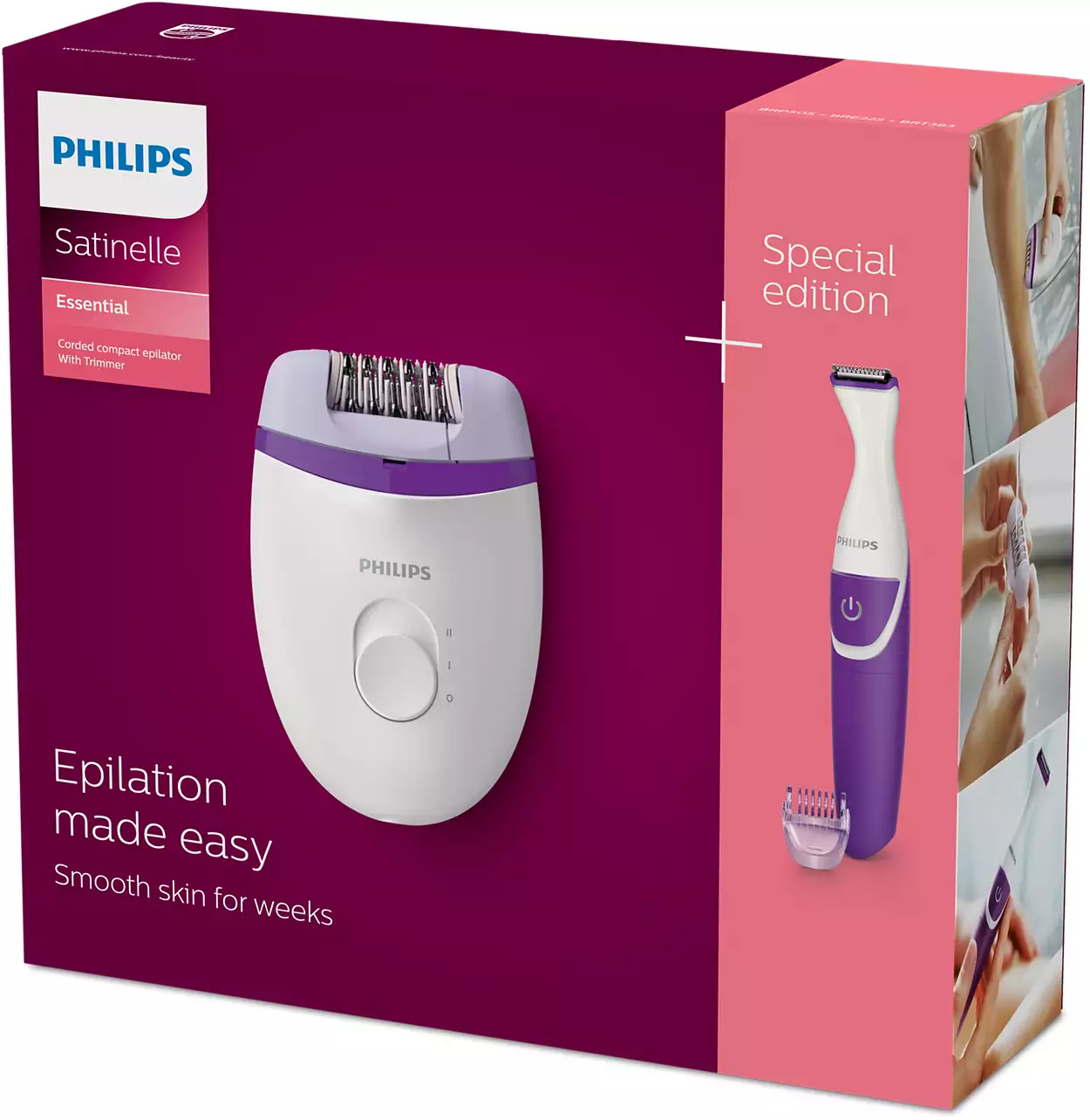 Depiladora Phillips Satinelle Essential con Rasuradora