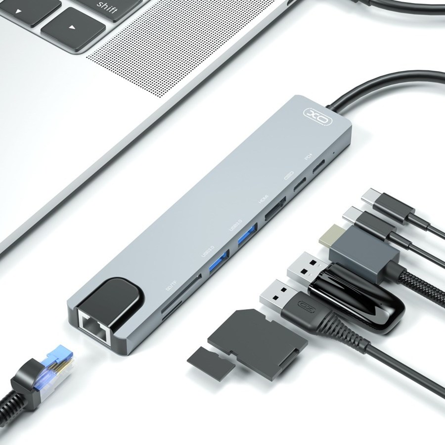 XO-USB-C Multifunction Adapter 8 en 1 XO-HUB003