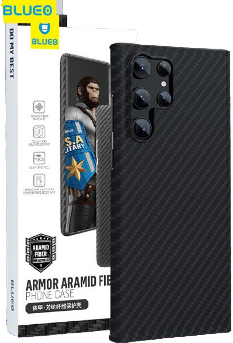Blueo Armor Aramid Fiber Anti-Drop Case No Magnetic Samsung S23 Ultra Black
