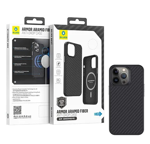 Blueo Armor Aramid Fiber with magnetic iPhone 14Pro Black
