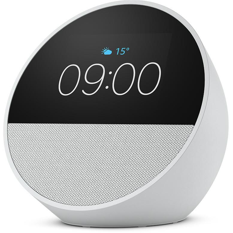 Echo Spot 2024 con Reloj Blanco Glaciar