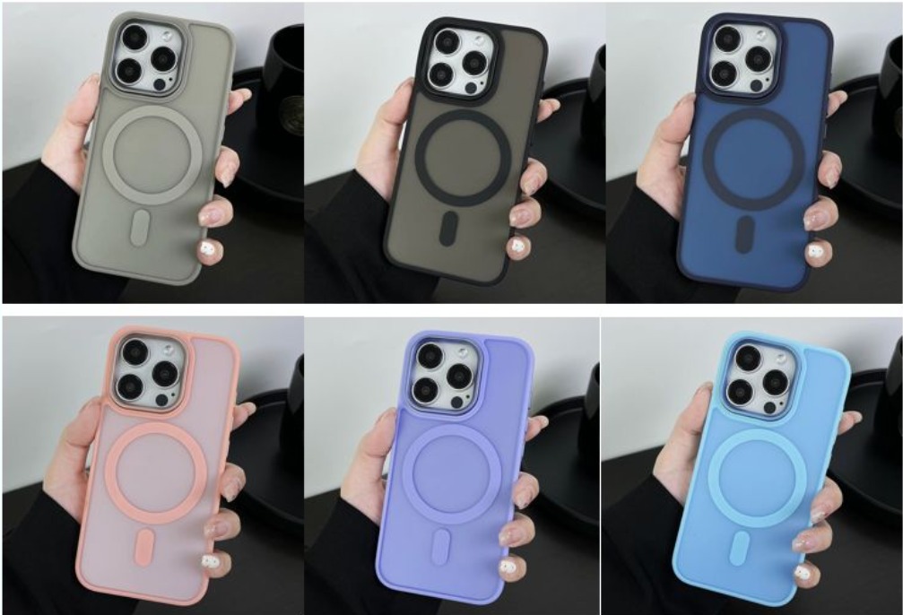 Cover con Magsafe para iPhone con Lente de Camara
