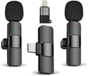 Microfono Inalámbrico K9 Dos Micrófonos Tipo C y iPhone