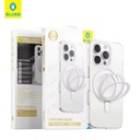 Blueo Crystal Magnetic Case with 360 Rotable Stand iPhone 16 Pro Transparent