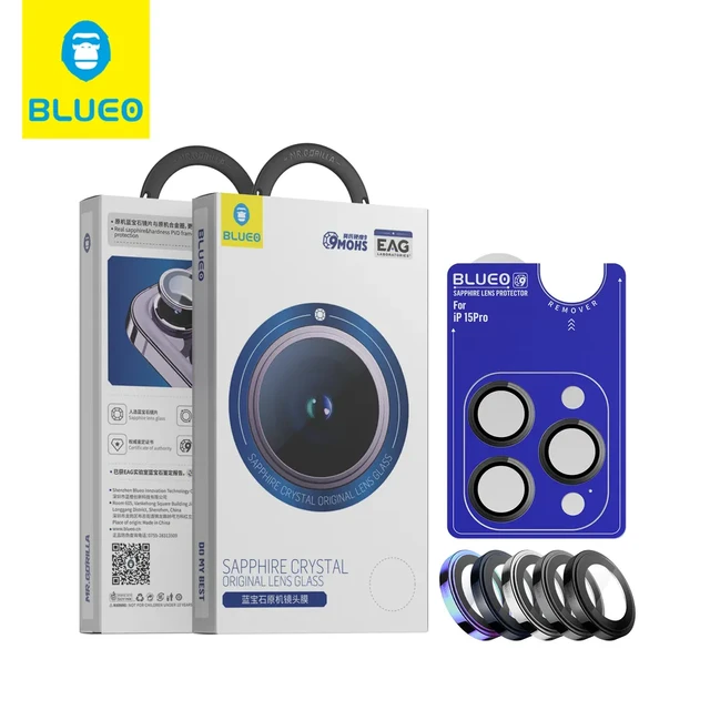 Blueo SAPPHIRE CRYSTAL LENS GLASS-3 pcs iPhone 14Pro/14Pro Max Purple