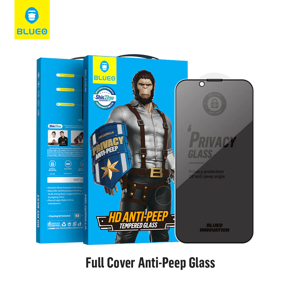 Blueo Full Cover Anti-Peep Glass iPhone 15 Pro