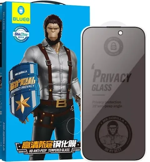Blueo Full Cover Anti-Peep Glass iPhone 15 Pro Max