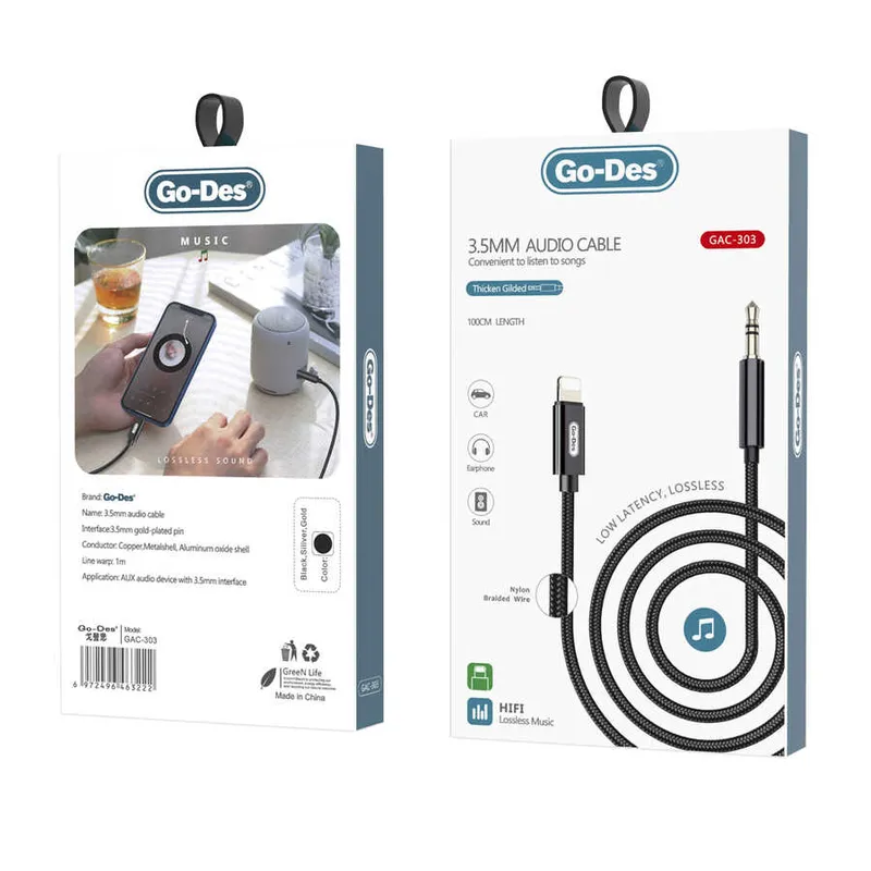 Cable Aux a Lightning 35mm GAC-303