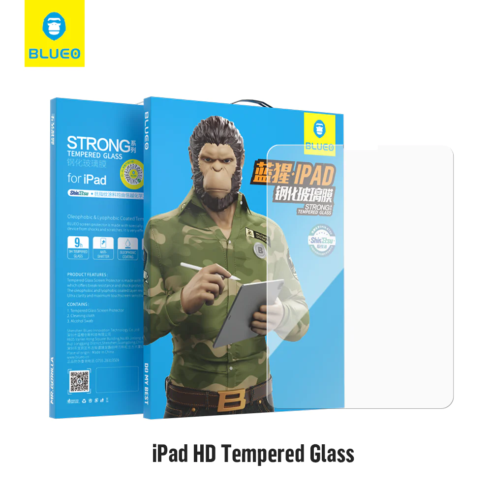 Blueo iPad Strong Tempered Glass 11 iPad Pro 11 con Instalador air 4/air 5